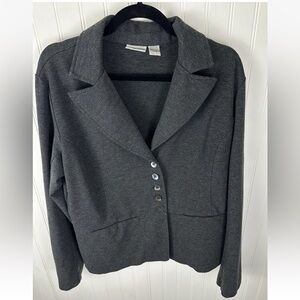 Chico's Gray ponte knit soft Blazer